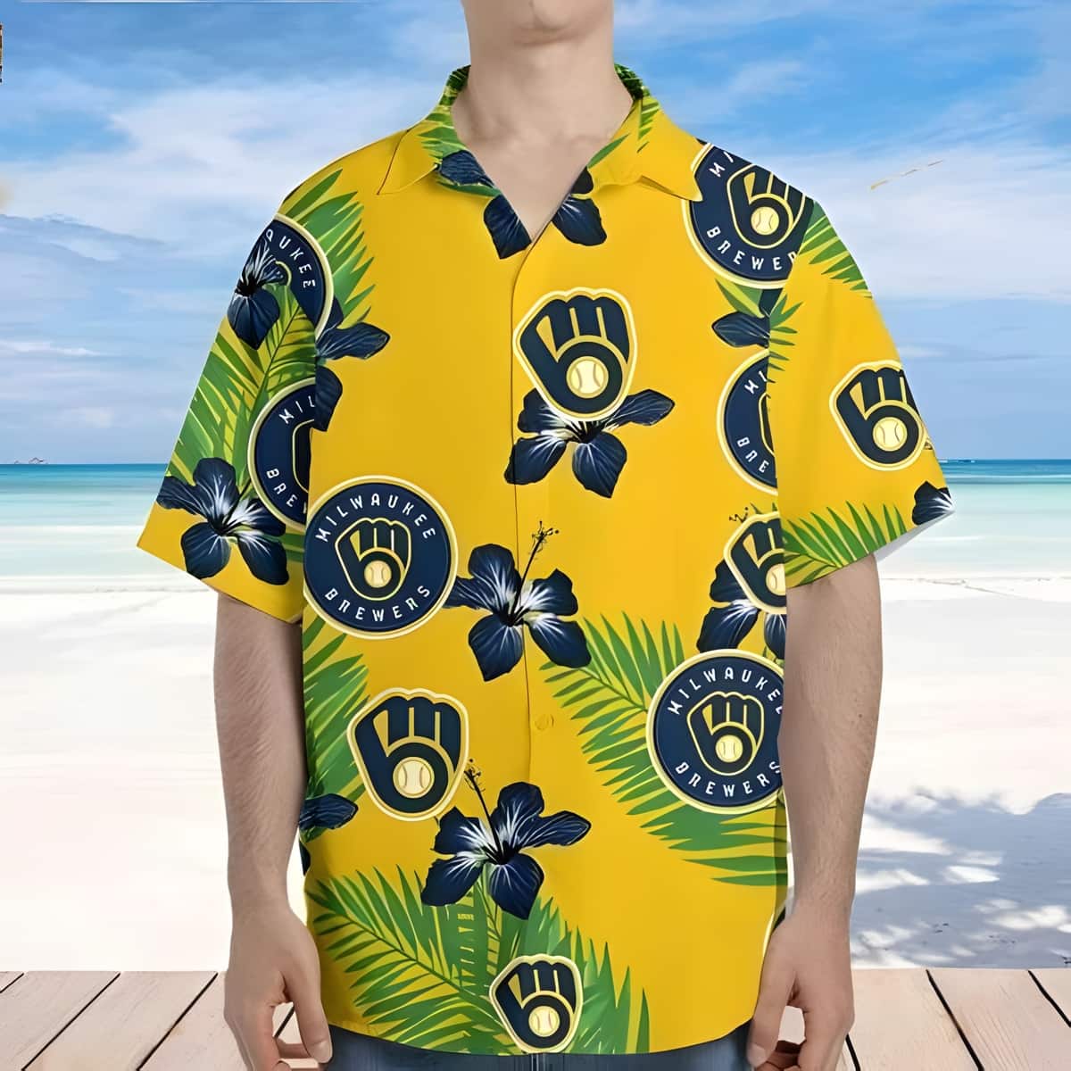 MLB Milwaukee Brewers Hawaiian Shirt Lush Bloom Beach Lovers Gift