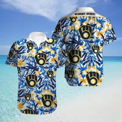 MLB Milwaukee Brewers Hawaiian Shirt Tropical Blossom Summer Lovers Gift