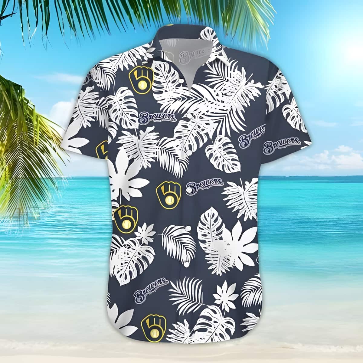 MLB Milwaukee Brewers Hawaiian Shirt Tropical Plants Appealing Gift For Summer Lovers