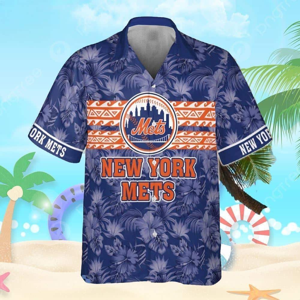 Blue MLB New York Mets Hawaiian Shirt Aloha Summer Gift