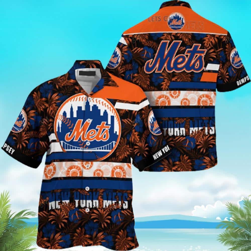 MLB New York Mets Hawaiian Shirt Ancient Hawaiian And Simple Tropical Flora Pattern Vintage Gift For Summer Vacation