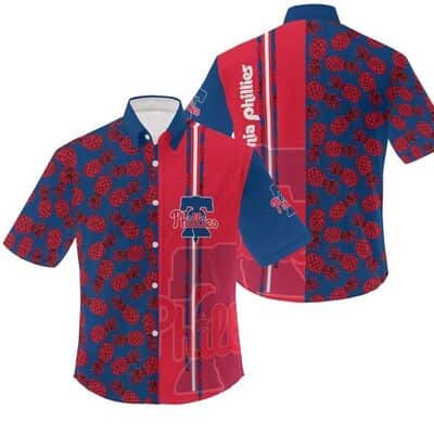Summer Aloha MLB Philadelphia Phillies Hawaiian Shirt Pretty Red Pineapple Pattern Unique Gift For Family
