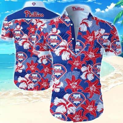 MLB Philadelphia Phillies Hawaiian Shirt Hawaiian Hibiscus And Palm Leaves Pattern Beach Gift For Friend
