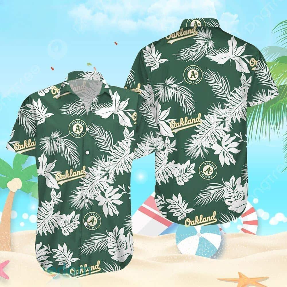 MLB Oakland Athletics Hawaiian Shirt Cool Palm Leaves Pattern Beach Gift For Friend
