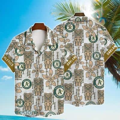 MLB Oakland Athletics Hawaiian Shirt Classic Aloha Pattern Summer Beach Gift