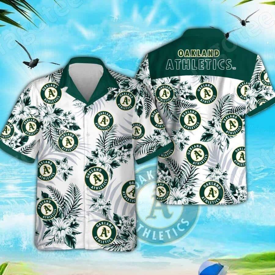 Summer Aloha MLB Oakland Athletics Hawaiian Shirt Trendy Tropical Flowers Pattern Gift