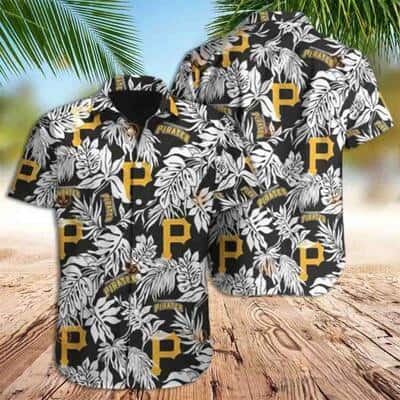MLB Pittsburgh Pirates Hawaiian Shirt Trendy Tropical Flora Black Aloha Gift For Summer Vacation