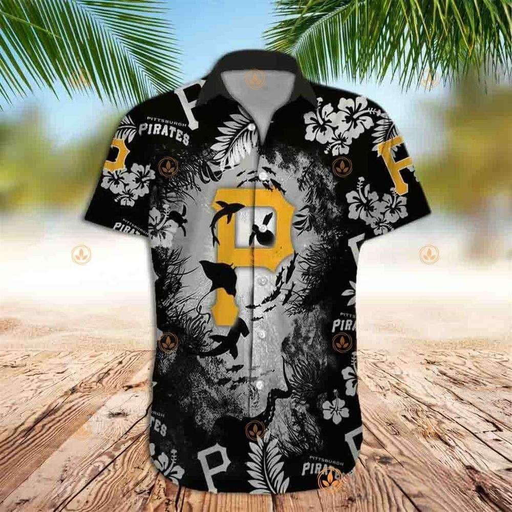 MLB Pittsburgh Pirates Hawaiian Shirt Ocean World And Tropical Flowers Pattern Gift For Summer Vacation