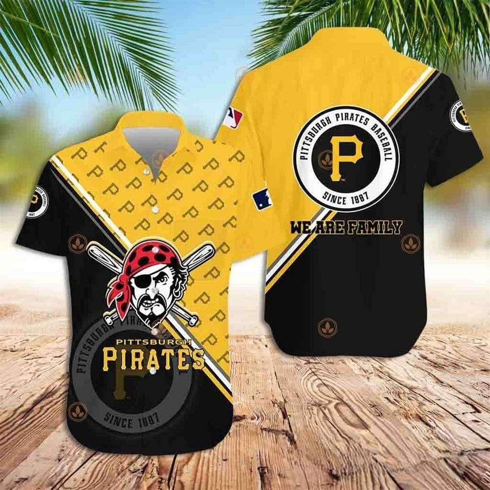 MLB Pittsburgh Pirates Hawaiian Shirt Attractive Colors We Are Family Gift For Baseball Fans