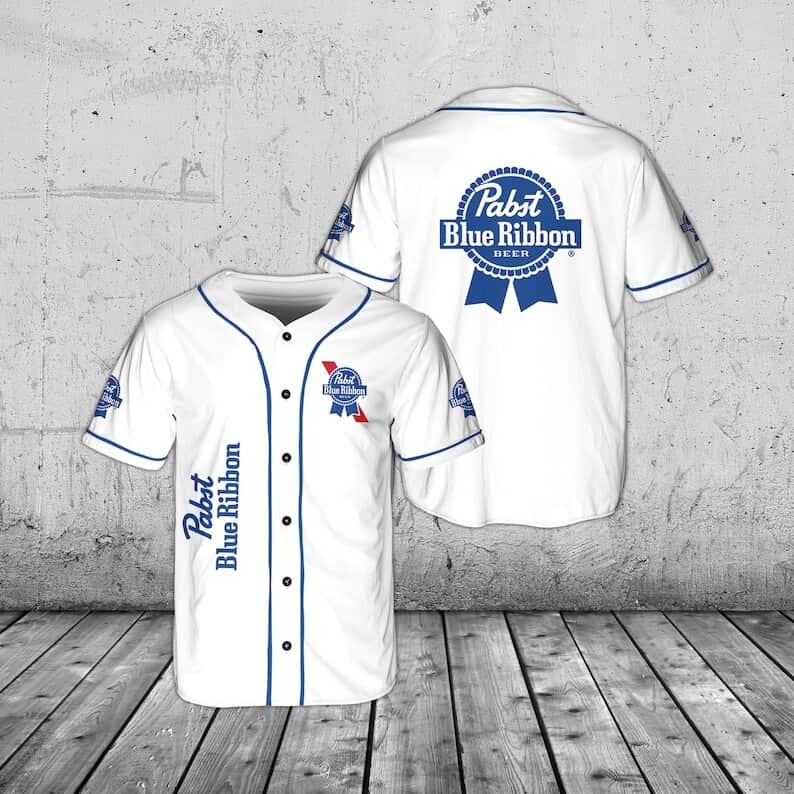 Basic Pabst Blue Ribbon Baseball Jersey Gift For Beer Lovers