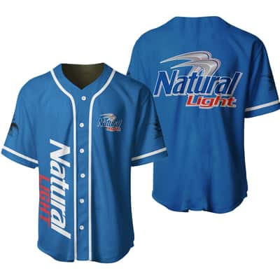 Blue Natural Light Baseball Jersey Gift For Beer Lovers
