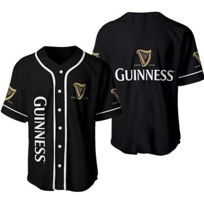 Basic Black Guinness Baseball Jersey Gift For Beer Drinkers