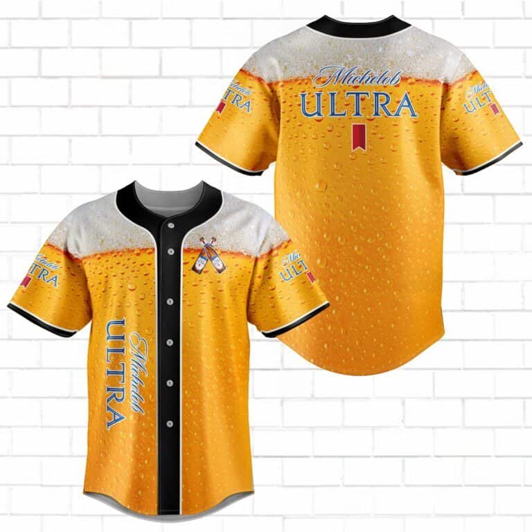 Michelob ULTRA Beer Baseball Jersey Beer Pattern Funny Gift For Baseball Dad