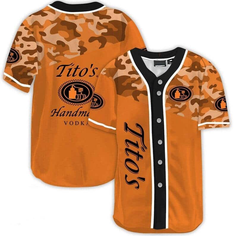 Classic Camouflage Tito’s Baseball Jersey Gift For Baseball Fans