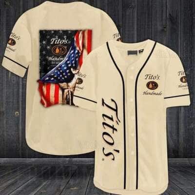 Tito's Baseball Jersey US Flag Gift For Sport Lovers
