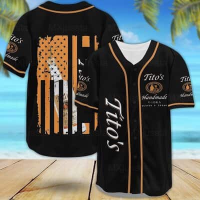 Tito's Baseball Jersey Vodka USA Flag Gift For Sporty Lovers
