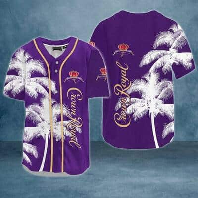 Purple Crown Royal Baseball Jersey Palm Tree Gift For Him