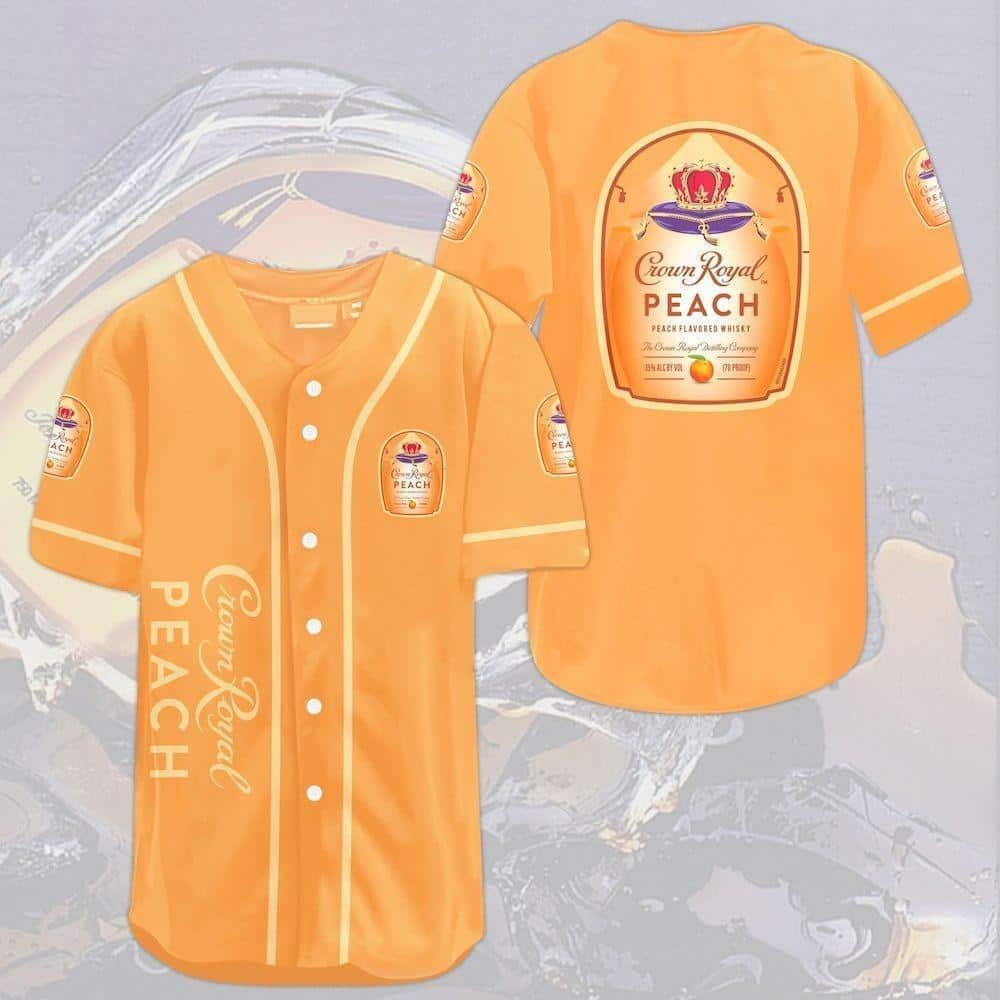 Crown Royal Baseball Jersey Peach Gift For Whisky Lovers