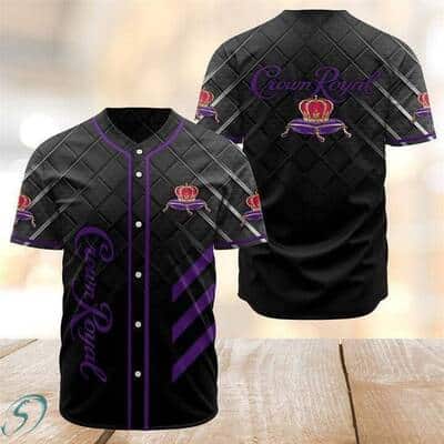 Black Basic Crown Royal Baseball Jersey Gift For Sporty Lovers