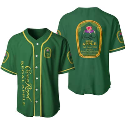 Vintage Green Crown Royal Baseball Jersey Regal Apple Gift For Him