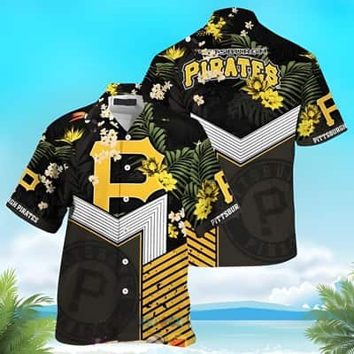 Aloha MLB Pittsburgh Pirates Hawaiian Shirt Vintage Tropical Flora With Geometric Pattern Summer Beach Lovers Gift