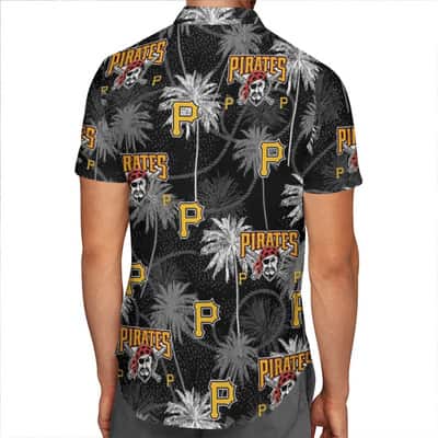 Trendy MLB Pittsburgh Pirates Hawaiian Shirt Tropical Palm Trees And Ropes Pattern Hawaiian Beach Lovers Gift