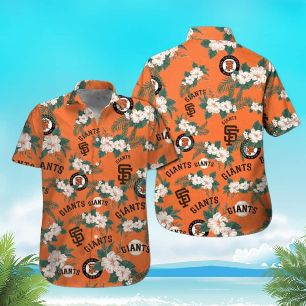 Trendy MLB San Francisco Giants Hawaiian Shirt Pure Tropical Flowers And Baseball Team Icon Pattern Pretty Gift For Beach Trip