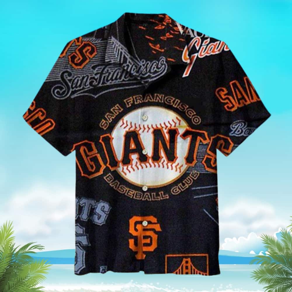 Black Aloha MLB San Francisco Giants Hawaiian Shirt Street Style Baseball Team Pattern Unique Gift For Beach Trip