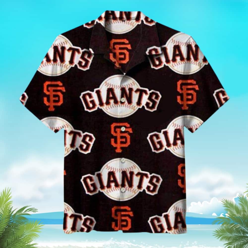 Black Aloha MLB San Francisco Giants Hawaiian Shirt Impressive Baseball Team Logo Pattern Vintage Gift For Baseball Fans