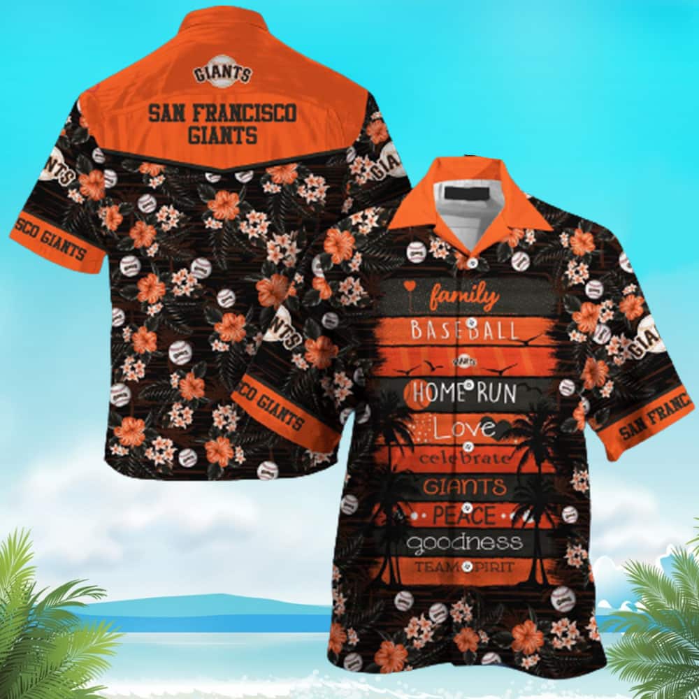MLB San Francisco Giants Hawaiian Shirt Impressive Tropical Flora Patter Family Baseball Homerun Team Spirit Gift For Family