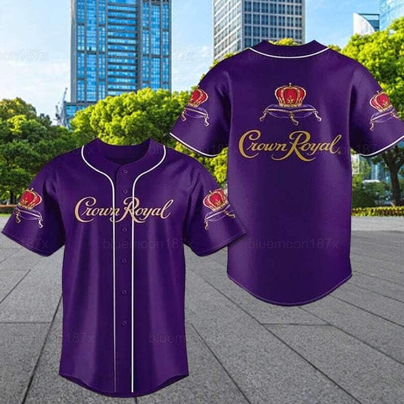 Purple Crown Royal Baseball Jersey Gift For Sport Lovers