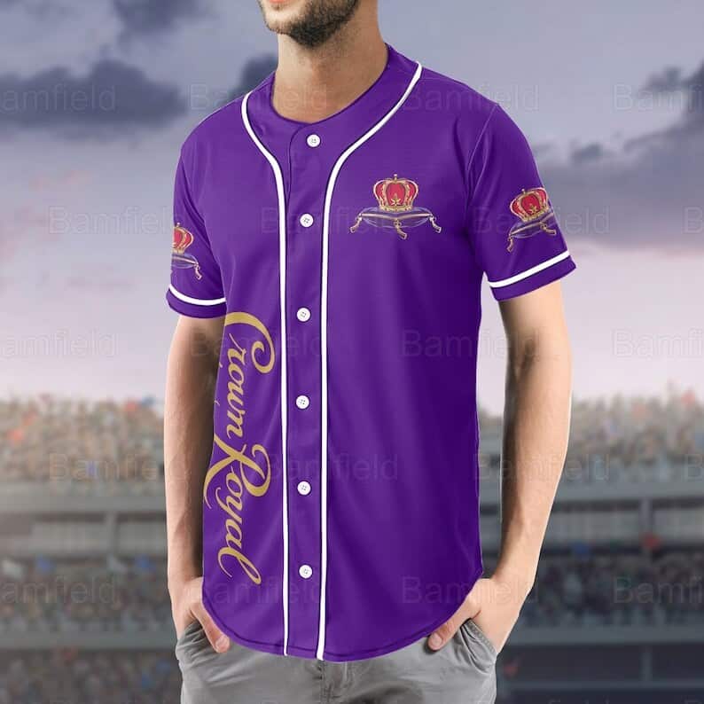 Purple Crown Royal Baseball Jersey King Gift For Sporty Boyfriend