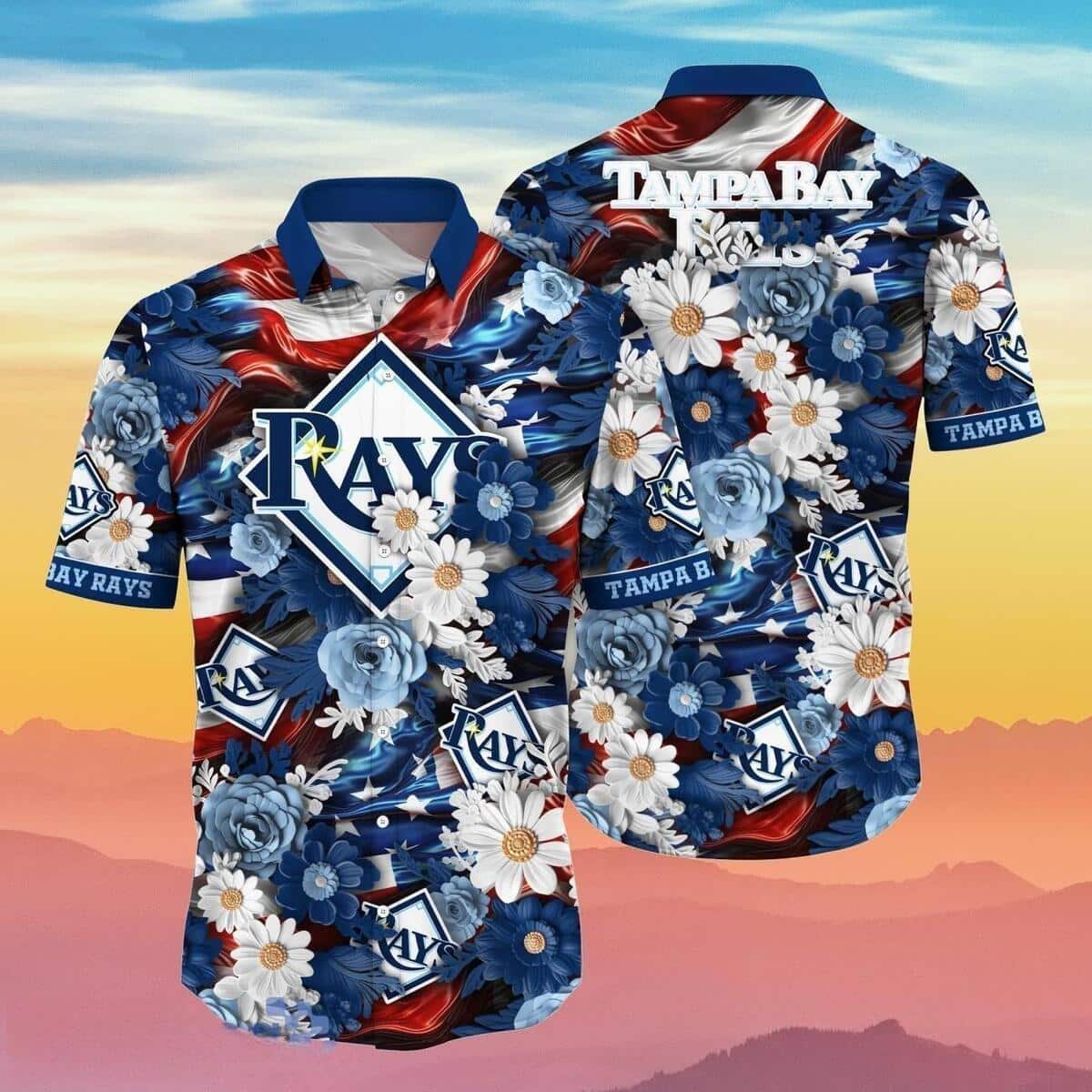 MLB Tampa Bay Rays Hawaiian Shirt Abstract Floral Aloha Summer Vacation Gift For Crazy Fans