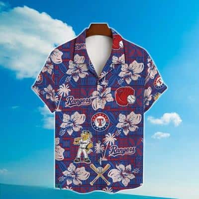 MLB Texas Rangers Hawaiian Shirt Vintage Aloha Hibiscus Flora Summer Gift