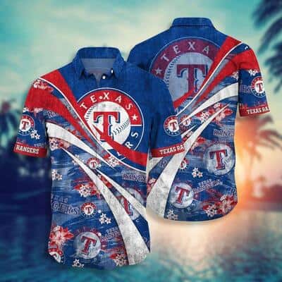 MLB Texas Rangers Hawaiian Shirt Aloha Tropical Floral Summer Vacation Gift