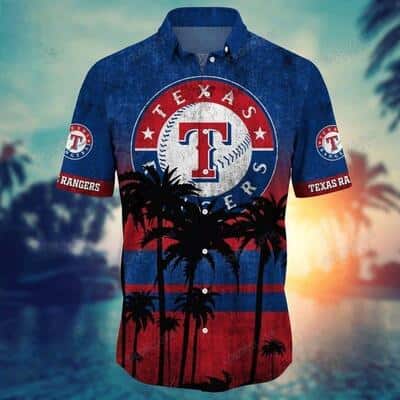 MLB Texas Rangers Hawaiian Shirt Aloha Sunset Scenery Summer Gift
