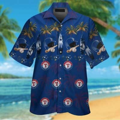 MLB Texas Rangers Hawaiian Shirt Baseball Symbol Beach Vacation Gift
