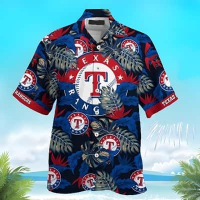 MLB Texas Rangers Hawaiian Shirt Tropical Leaves Unique Gift For Friends