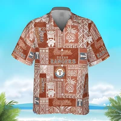 MLB Texas Rangers Hawaiian Shirt Vintage Aloha Logo Beach Trip Gift