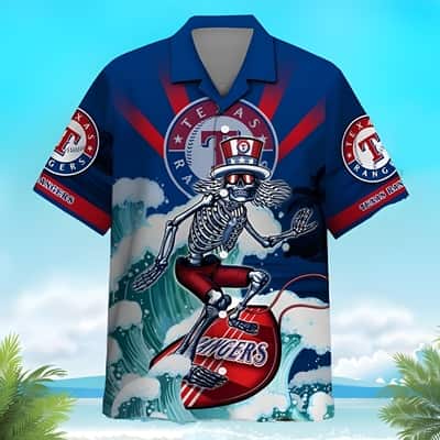 MLB Texas Rangers Hawaiian Shirt Funny Grateful Dead Cool Beach Gift