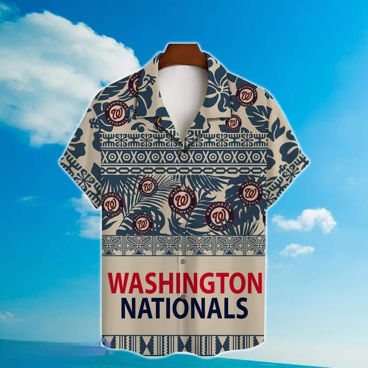 MLB Washington Nationals Hawaiian Shirt Aloha Tropical Logo Cool Beach Gift