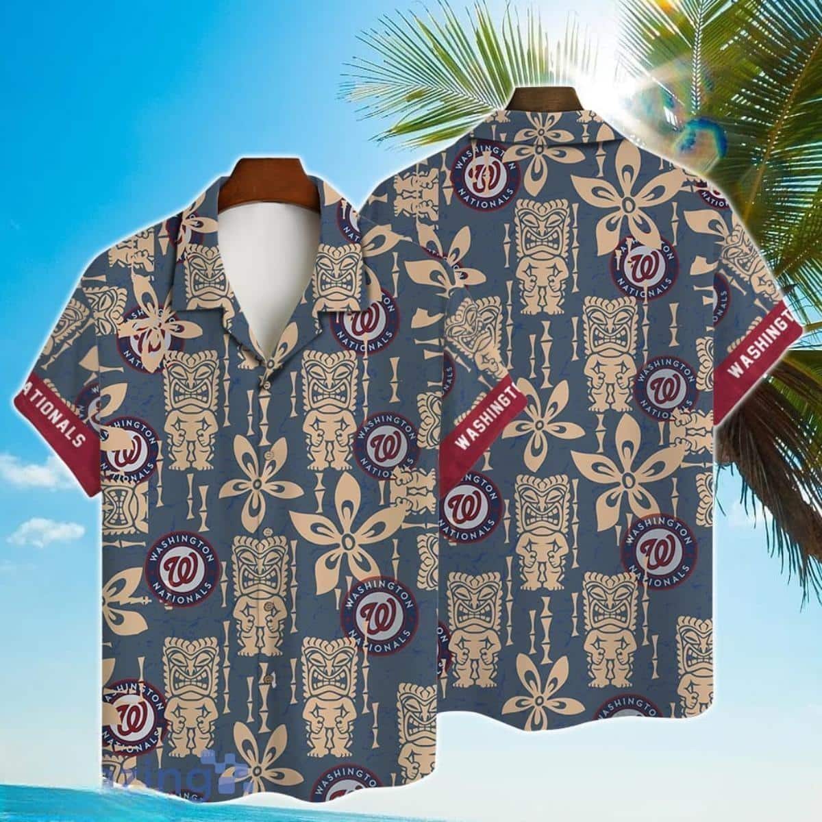 Retro MLB Washington Nationals Hawaiian Shirt Aloha Symbol Gift