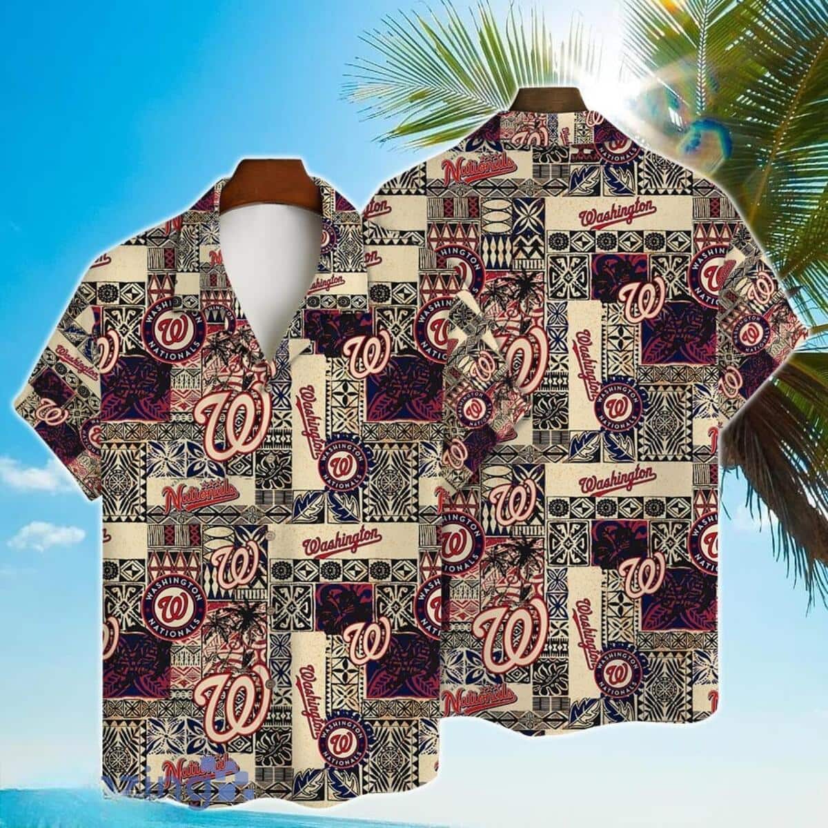 MLB Washington Nationals Hawaiian Shirt Aloha Logo Vintage Gift For Baseball Fans