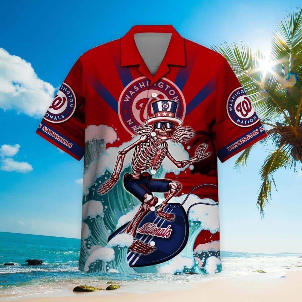 MLB Washington Nationals Hawaiian Shirt Funny Grateful Dead Aloha Beach Trip Gift