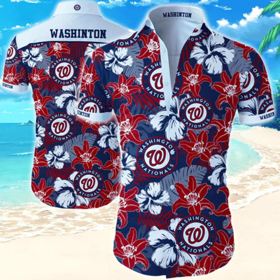 Washington Nationals Hawaiian Shirt Floral Aloha Unique Gift For MLB Fans