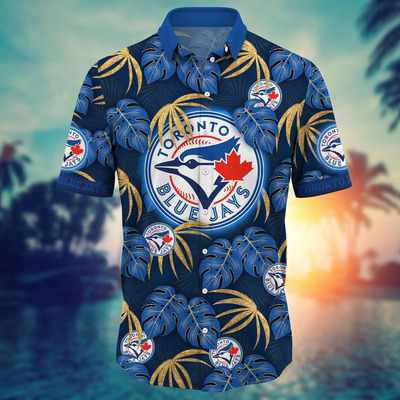 MLB Toronto Blue Jays Hawaiian Shirt Aloha Palm Leaves Beach Trip Gift