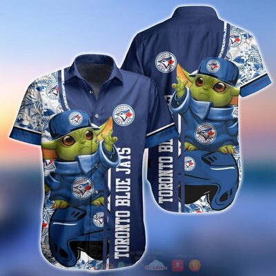 MLB Toronto Blue Jays Hawaiian Shirt Cute Baby Yoda Cool Gift For Baseball Fans
