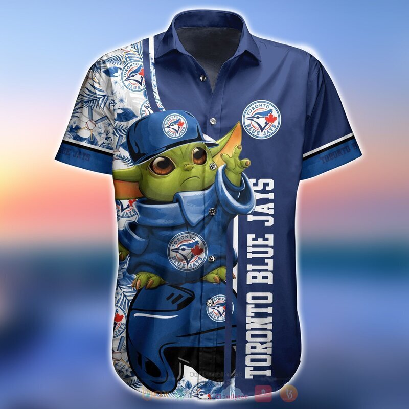 MLB Toronto Blue Jays Hawaiian Shirt Cute Baby Yoda Cool Gift For Baseball Fans