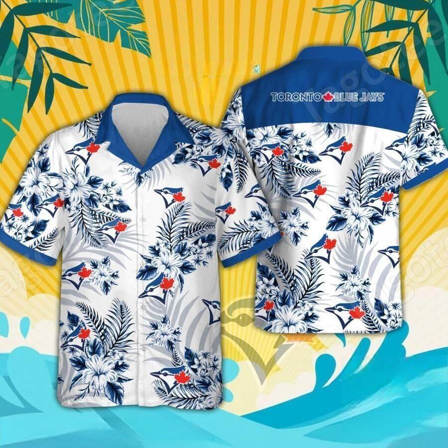 MLB Toronto Blue Jays Hawaiian Shirt Tropical Flowers Gift For Summer Holiday