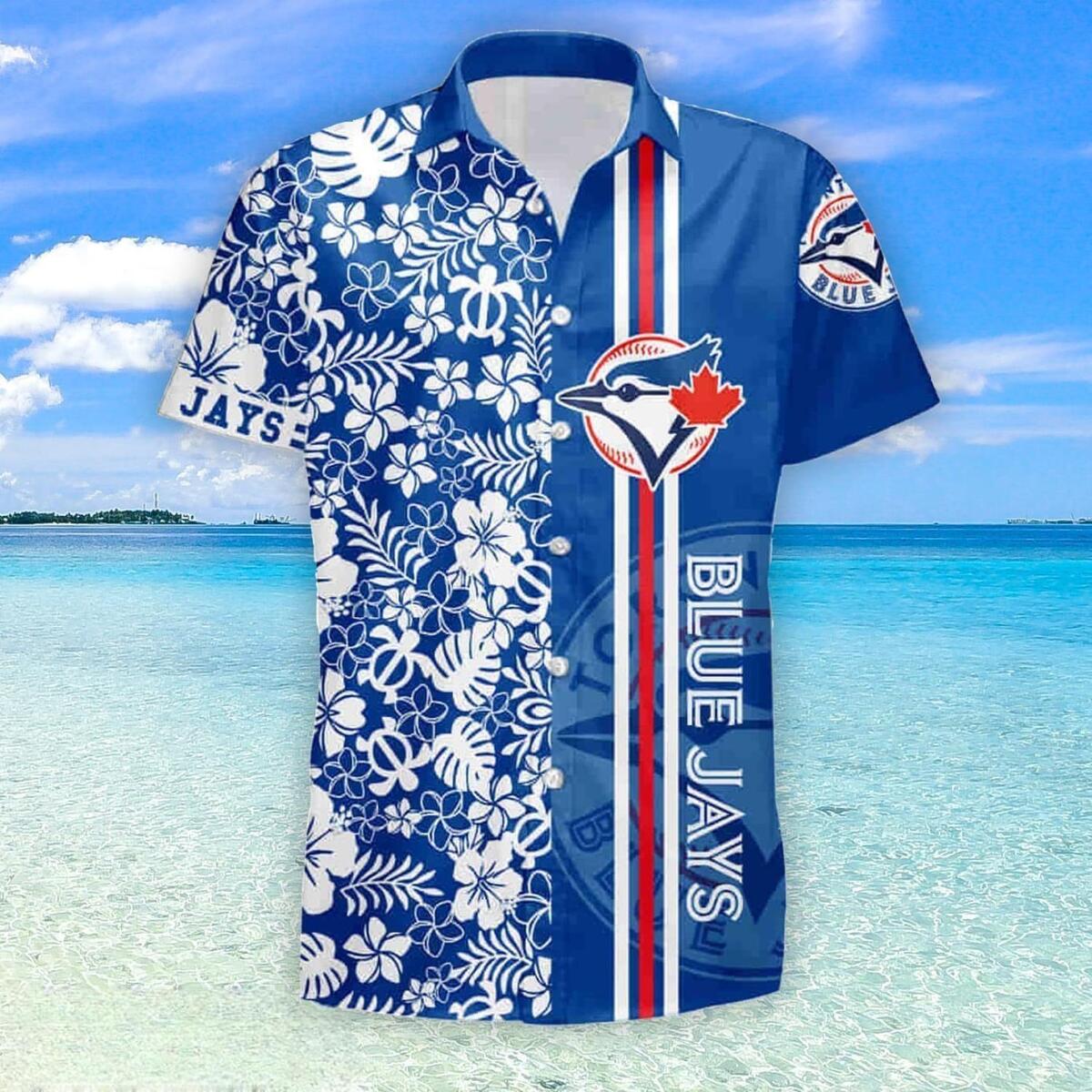 MLB Toronto Blue Jays Hawaiian Shirt Aloha Turtle Beach Trip Gift